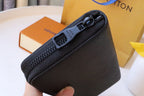 ZIPPY WALLET 10 BLACK AEROGRAM CALFSKIN