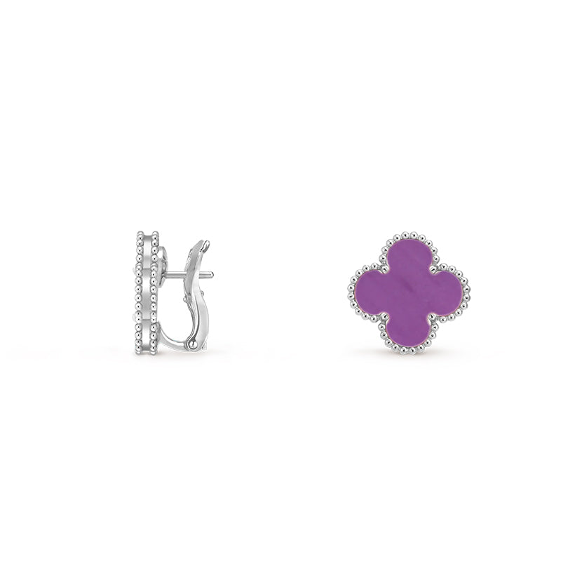CLOVER SILVER 15MM MOP EARRINGS COLLECTION
