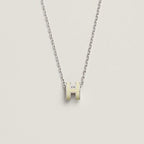 HM CLIC YELLOW ENAMEL GOLD NECKLACE