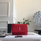 SUNSET 22 HANDBAG IN CHERRY RED CALFSKIN