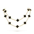 CLOVER 20 MOTIFS ONYX NECKLACE