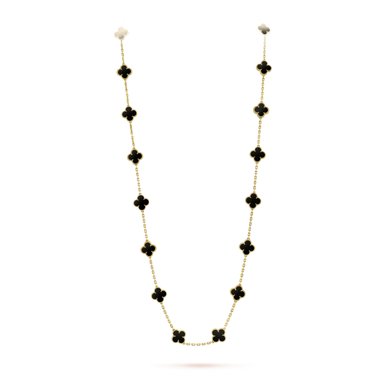 CLOVER 20 MOTIFS ONYX NECKLACE