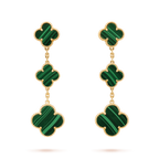 CLOVER MALACHITE 3 MOTIFS GOLD