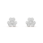CLOVER COMOS DIAMOND EARRINGS SILVER