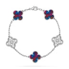 CLOVER 5 MOTIF COLOR GEMSTONES BRACELET COLLECTION