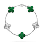 CLOVER 5 MOTIF MALACHITE BRACELET COLLECTION