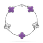 CLOVER 5 MOTIF LIGHT PURPLE BRACELET COLLECTION
