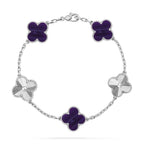 CLOVER 5 MOTIF PURPLE STRIPES BRACELET COLLECTION