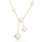 CLOVER MOTHER OF PEARL NECKLACE 6 MOTIF