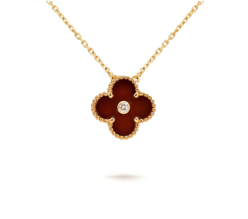 CLOVER 15MM CHRISTMAS LIMITED EDITION SINGLE FLOWER NECKLACE