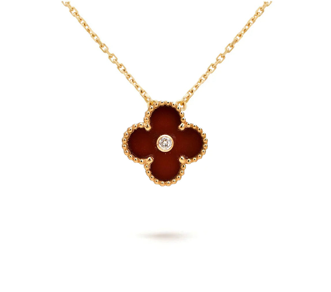 CLOVER 15MM CHRISTMAS LIMITED EDITION SINGLE FLOWER NECKLACE