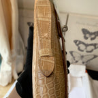 KELLY CUT 31 IN TORTILLA BROWN ALLIGATOR LEATHER WITH SILVER HARDWARE (MADE-TO-ODER)