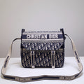 CAMP DOUBLE BUCKLE BAG 28 IN NAVY BLUE MONOGRAM OBLIQUE JACQUARD