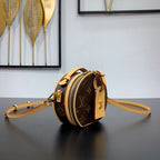 MINI BOITE CHAPEAU 13 IN BROWN MONOGRAM CANVAS GOLD HARDWARE