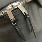 CITY BACKPACK 41 IN BLACK CANVAS, NYLON AND LEATHER