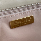 CC MEDIUM 26 FLAP BAG IN BEIGE CREAM LAMBSKIN