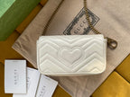 GG MARMONT MINI 16 BAG IN WHITE CALFSKIN