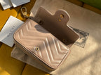 GG MARMONT MINI 16 BAG IN BEIGE CALFSKIN