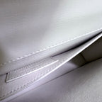 SUNSET MEDIUM 22 IN WHITE CALFSKIN SILVER HARDWARE