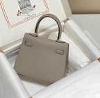 KELLY MINI 20 BAG IN LIGHT BROWN CALFSKIN WITH GOLD HARDWARE (MADE-TO-ODER)