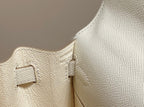 KELLY MINI 20 BAG IN WHITE CALFSKIN WITH GOLD HARDWARE (MADE-TO-ODER)