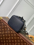 NANO NOÉ 16 IN BLACK BEIGE BICOLOR MONOGRAM EMPREINTE CALFSKIN