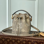 NANO NOÉ 16 IN GREY TOURTERELLE BICOLOR MONOGRAM EMPREINTE CALFSKIN