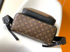 DEAN BACKPACK 42 IN BLACK AND BROWN MONOGRAM CANVAS