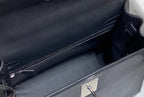 KELLY 28CM IN NOIR EPSOM CALFSKIN SILVER HARDWARE