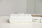 LADY D-JOY MICRO 16 IN WHITE LAMBSKIN