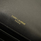 KATE TASSEL 20 BLACK CALFSKIN WITH GOLD LOGO