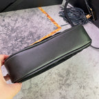 LOU CAMERA BAG 23 IN BLACK SUEDE AND CALFSKIN TRIM