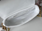 LV 25S WAVE MULTI POCHETTE 19 IN WHITE CALFSKIN GOLD HARDWARE