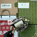 DIANA TOTE BAG 19 IN WHITE LAMBSKIN WITH BAMBOO HANDLE