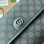 OPHIDIA BELT BAG 24 IN DARK GREY GG CALFSKIN