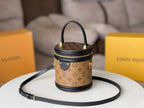 LV 25S PETIT NOE  16 IN BROWN MONOGRAM COATED CANVAS LEATHER TRIM BLACK