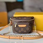 LV 25S MINI BUMBAG 17 IN BROWN MONOGRAM CALFSKIN GOLD HARDWARE