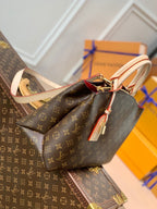 GRAND PALAIS TOTE BAG 34 IN BROWN MONOGRAM COATED CANVAS