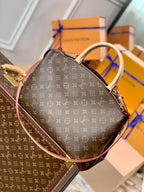 GRAND PALAIS TOTE BAG 34 IN BROWN MONOGRAM COATED CANVAS
