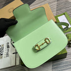 GG HORSEBIT 1955 MINI BAG 25 IN LIGHT GREEN CALFSKIN