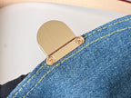 LV 25S PLEATY BAG 26 IN BLUE MONOGRAM DENIM GOLD HARDWARE