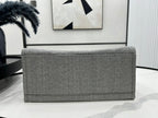 CC DEAUVILLE LARGE 38 TOTE BAG IN GREY CANVAS WITH BLACK LOGO