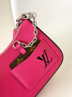 MARELLINI 19 DARK PINK EPI GRAINED LEATHER