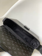 S-CAPE MESSENGER BAG 28 IN BLACK MONOGRAM ECLIPSE CANVAS