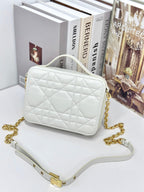 CARO BOX 19 IN WHITE CALFSKIN