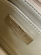 CC MINI 19 FLAP BAG IN GOLDEN METALLIC CALFSKIN