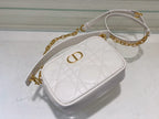CARO BOX BAG 19 IN WHITE QUILTED MACROCANNAGE CALFSKIN