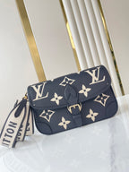 DIANE 23 IN DARK NAVY CREAM MONOGRAM EMPREINTE LEATHER