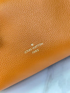 SIDE TRUNK MINI 18 IN ORANGE BROWN CALFSKIN GOLD HARDWARE