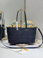 MEDIUM 37 TOUJOURS BAG IN BLACK CANNAGE DENIM